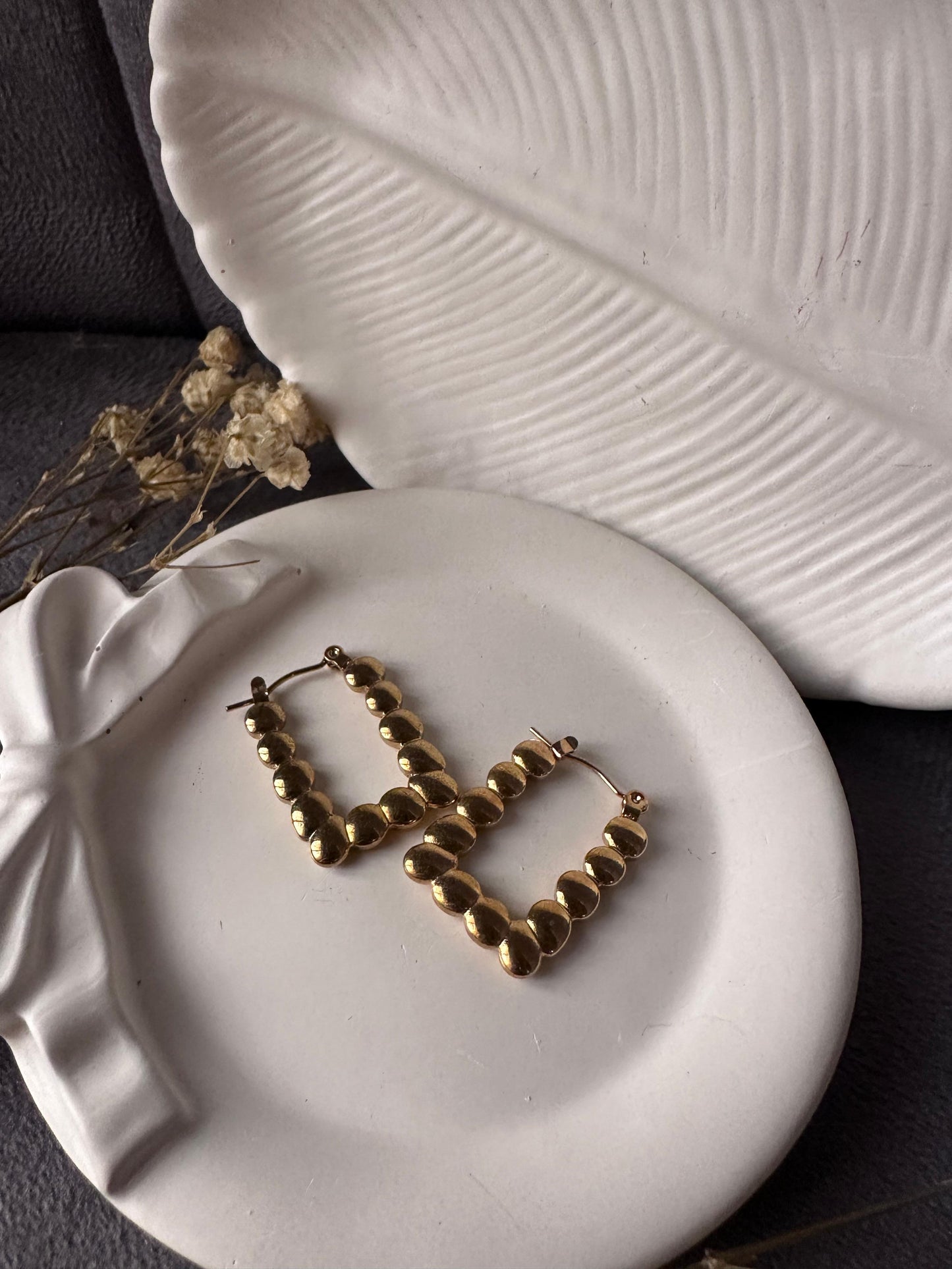 Golden stainless earring