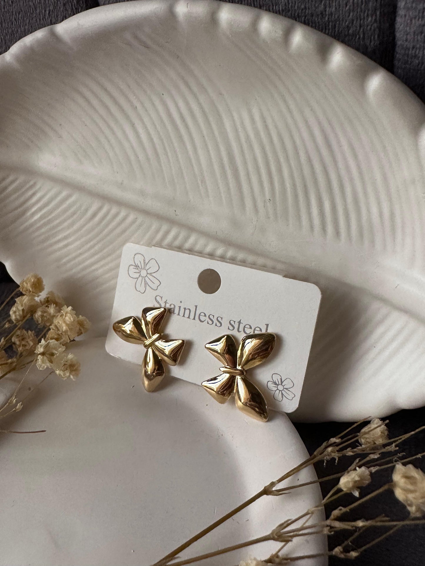 Butterfly stainless earring