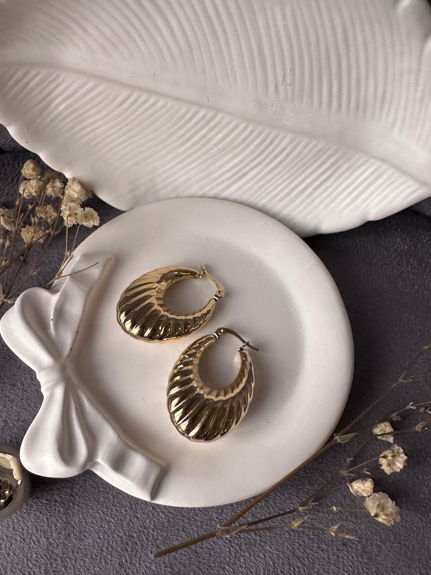 Golden stainless Hoops