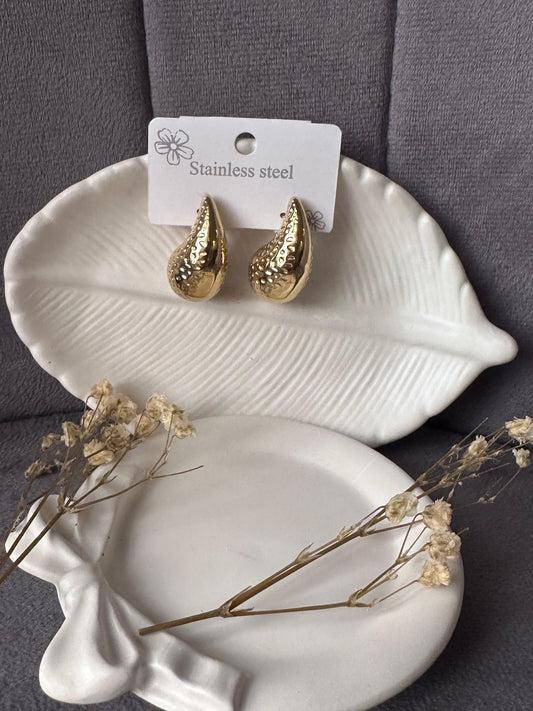 Raindrop stainless earring
