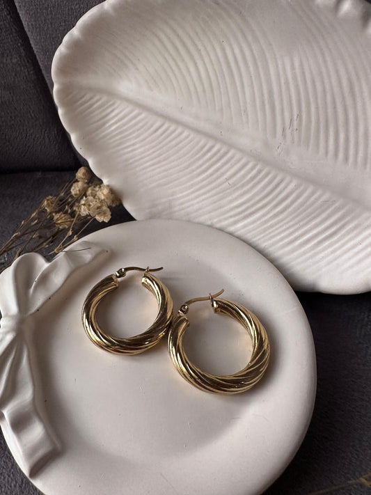 Golden stainless Hoops