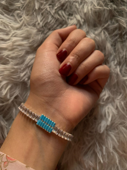 Clear Turquoise Bracelet