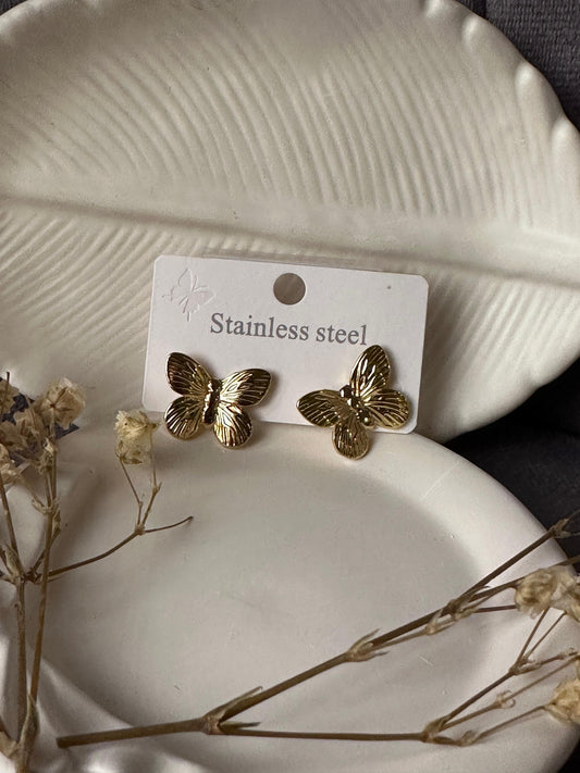 Butterfly stainless earring