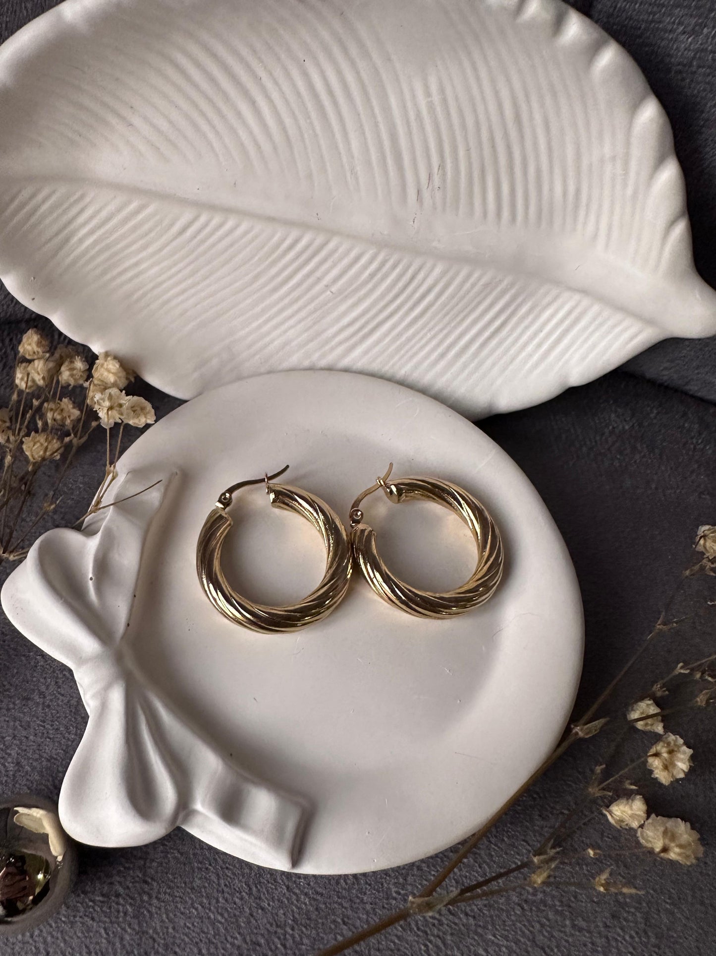 Golden stainless Hoops