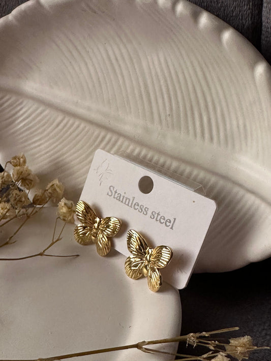 Butterfly stainless earring