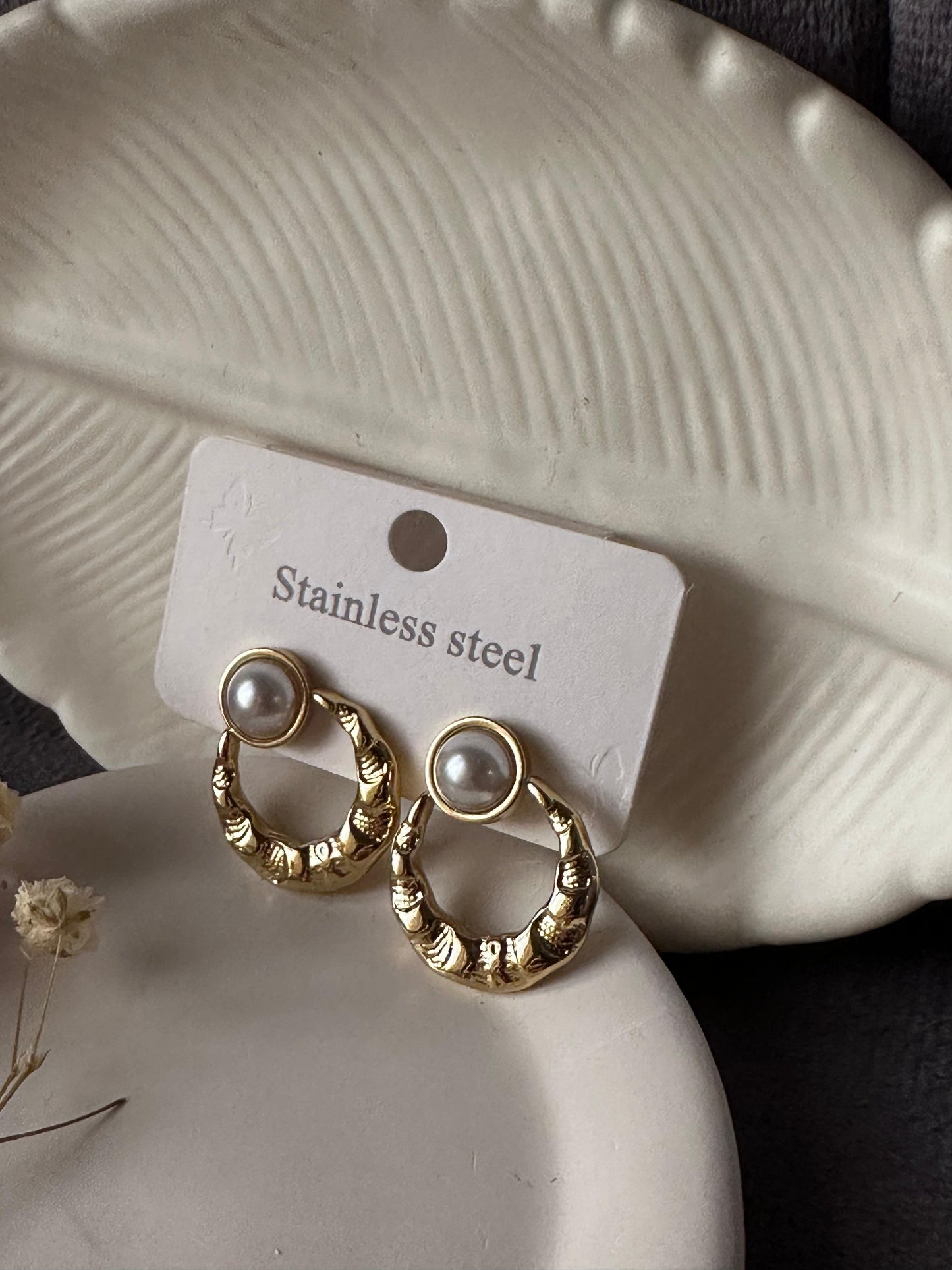 Golden stainless earring