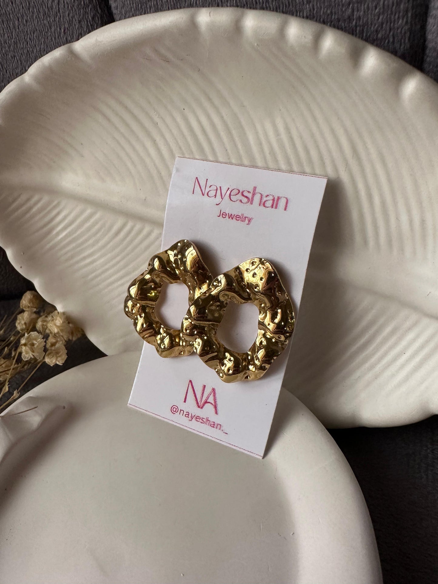 Golden stainless earring