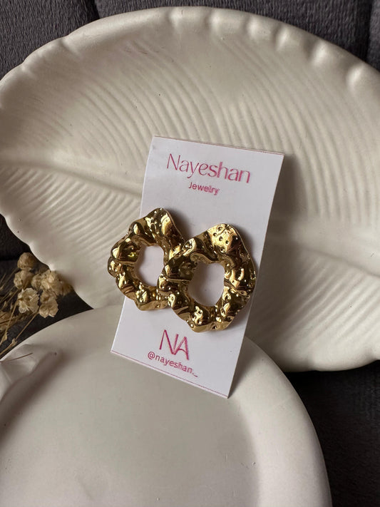 Golden stainless earring