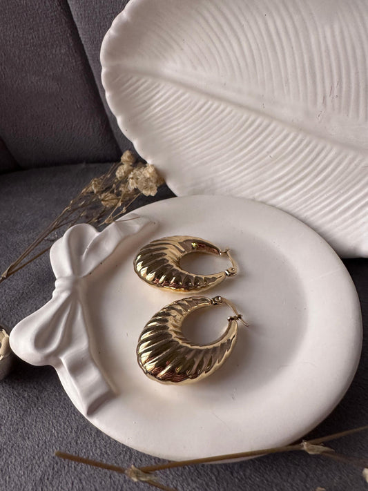 Golden stainless Hoops